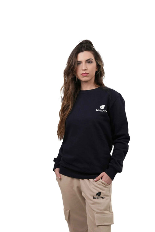 Felpa Girocollo Donna Premium Cotone 300 GSM – Essential LS-6000 - Lauro Sport