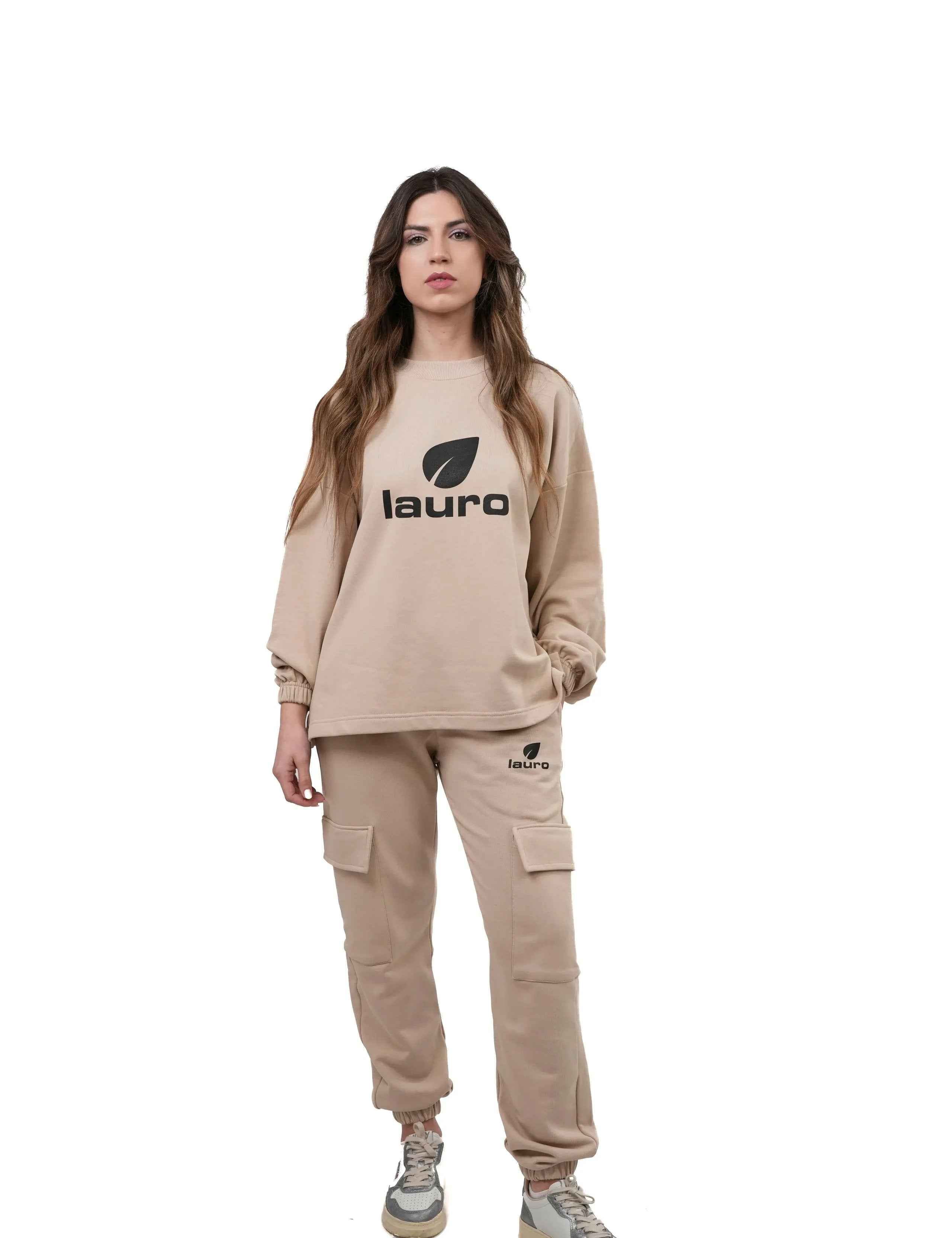 Felpa Oversize Donna Cotone 300 gsm Boxy – Cotone Premium LS-SU156 Donna - Lauro Sport