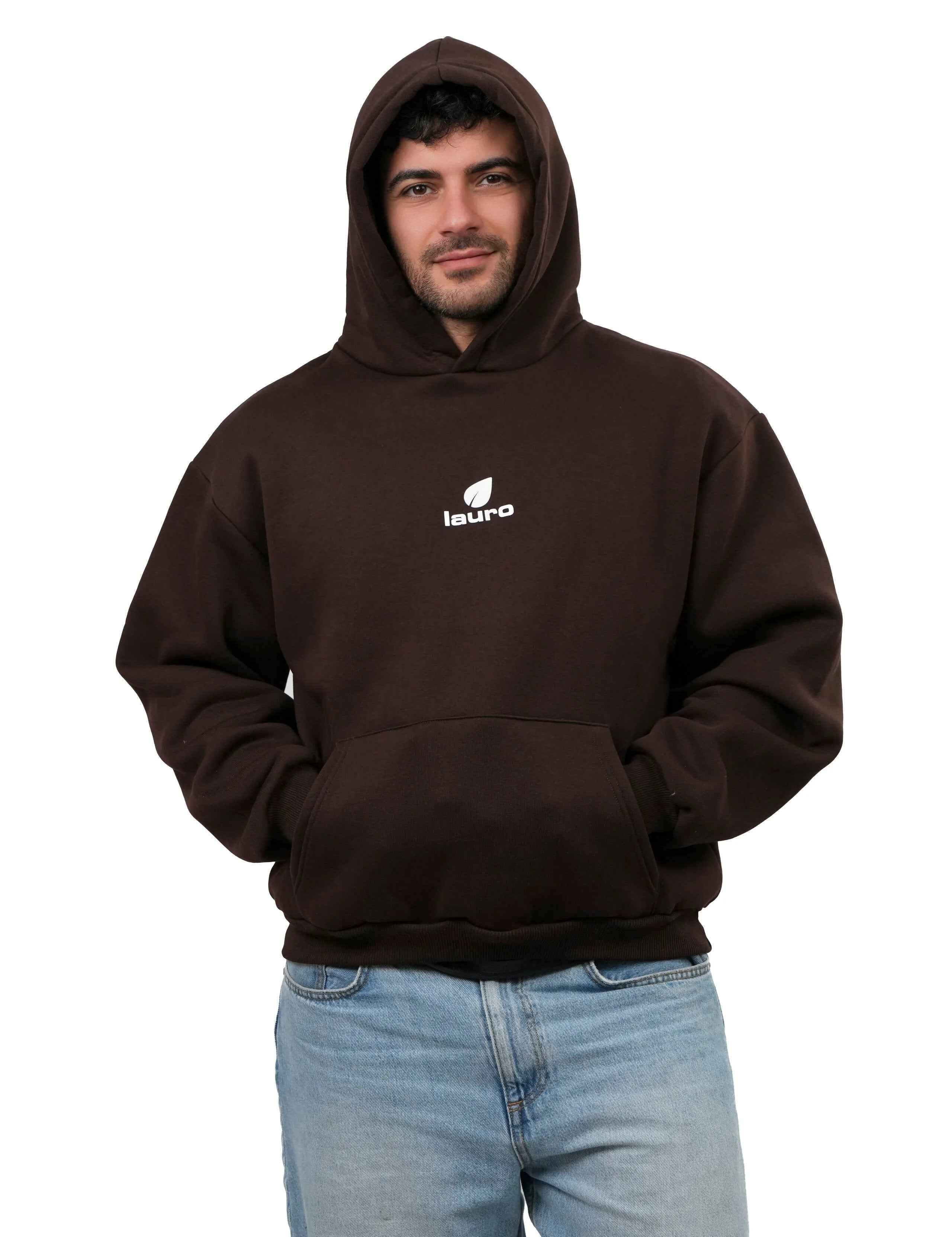 Felpa con Cappuccio Oversize Uomo 300 GSM – Hoodie Boxy LS-YU3088 - Lauro Sport